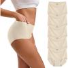 imageINNERSY Womens Seamless Underwear No Show High Waisted Invisible Briefs 5Pack5 Nude