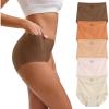 imageINNERSY Womens Seamless Underwear No Show High Waisted Invisible Briefs 5PackBurnt Sugar