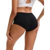imageINNERSY Boy Shorts Underwear for Women Cotton Boxer Briefs Breathable Moisture Wicking Boyshorts Panties 4PackBlack