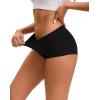 imageINNERSY Boy Shorts Underwear for Women Cotton Boxer Briefs Breathable Moisture Wicking Boyshorts Panties 4PackBlack