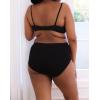 imageINNERSY Plus Size XL5XL Big Curvy Woman Cotton Underwear High Waist Briefs 5PackBlack
