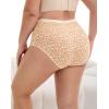 imageINNERSY Plus Size XL5XL Big Curvy Woman Cotton Underwear High Waist Briefs 5PackLeopard Print