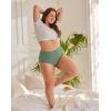 imageINNERSY Plus Size XL5XL Big Curvy Woman Cotton Underwear High Waist Briefs 5PackMint Sky