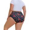 imageINNERSY Plus Size XL5XL Big Curvy Woman Cotton Underwear High Waist Briefs 5PackVelvetrose