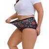 imageINNERSY Plus Size XL5XL Big Curvy Woman Cotton Underwear High Waist Briefs 5PackVelvetrose