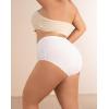 imageINNERSY Plus Size XL5XL Big Curvy Woman Cotton Underwear High Waist Briefs 5PackWhite