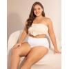 imageINNERSY Plus Size XL5XL Big Curvy Woman Cotton Underwear High Waist Briefs 5PackWhite