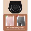 imageINNERSY Womens High Waist Seamless Underwear No Show Panties Full Coverage Briefs 3PackBlack