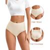 imageINNERSY Womens High Waist Seamless Underwear No Show Panties Full Coverage Briefs 3PackNude