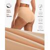 imageINNERSY Womens High Waisted Underwear Cotton Panties Regular ampamp Plus Size 5PackBlackbeigewhite