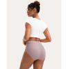 imageINNERSY Womens High Waisted Underwear Cotton Panties Regular ampamp Plus Size 5PackLight Mist