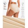 imageINNERSY Womens High Waisted Underwear Cotton Panties Regular ampamp Plus Size 5PackMaillard