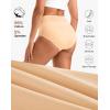 imageINNERSY Womens High Waisted Underwear Cotton Panties Regular ampamp Plus Size 5PackNude