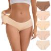 imageINNERSY Womens Underwear Cotton Hipster Panties Soft Breathable Ladies Briefs 5PackMaillard