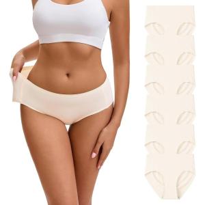 imageINNERSY Seamless Underwear for Women No Show Bikini Panties Invisible Breathable Hipster 6PackNude
