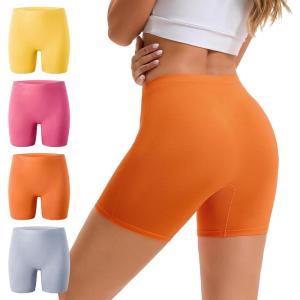 imageINNERSY Womens Boyshorts Underwear Boxer Briefs Shorts Panties with Cotton Crotch 4 PackVibrant