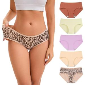 imageINNERSY Womens Underwear Cotton Hipster Panties Soft Breathable Ladies Briefs 5PackChromatic