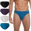 imageINNERSY Mens Underwear Briefs Low Rise Bikini Cut Covered Waistband Briefs 4PackMidnight Core