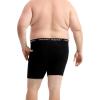 imageINNERSY Mens Big and Tall Boxer Briefs Cotton Stretch Moisture Wicking Underwear 5PackClassic Black