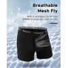 imageINNERSY Mens Big and Tall Boxer Briefs Cotton Stretch Moisture Wicking Underwear 5PackClassic Black