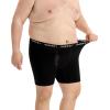imageINNERSY Mens Big and Tall Boxer Briefs Cotton Stretch Moisture Wicking Underwear 5PackClassic Black