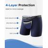 imageINNERSY Mens Reusable Incontinence Underwear Bladder Leak Cotton Boxer Briefs 1PackMediumSolid BlackDark Blue