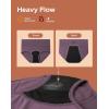 imageINNERSY Period Underwear for Women Heavy Flow High Waist Cotton Leak Proof Menstrual Panties 3PackDusk Plumage