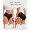 imageINNERSY Womens Modal Underwear High Waist Breathable Briefs Full Coverage Ladies Panties 4PackBlack