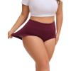imageINNERSY Womens Plus Size Underwear High Waisted Full Coverage Soft Stretch Cotton Boy Shorts Panties 4PackNeutral Elegance