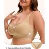 imageINNERSY Womens Plus Size Wireless amp Seamless Supportive Full Coverage Bras Push Up No Underwire Bra for Everyday ComfortNude