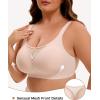 imageINNERSY Womens Plus Size Wireless amp Seamless Supportive Full Coverage Bras Push Up No Underwire Bra for Everyday ComfortPink