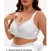 imageINNERSY Womens Plus Size Wireless amp Seamless Supportive Full Coverage Bras Push Up No Underwire Bra for Everyday ComfortWhite