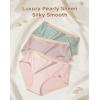 imageINNERSY Womens Seamless Underwear Pearly Sheen Soft Silky Lightweight Hipster PantiesSoft Tones