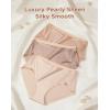 imageINNERSY Womens Seamless Underwear Pearly Sheen Soft Silky Lightweight Hipster PantiesWarm Nudes