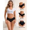 imageINNERSY Womens Underwear Cotton Modal High Cut Hipster Panties Moisture Wicking Briefs 5PackBlack
