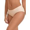 imageINNERSY Womens Underwear Cotton Seamless Hipster Panties No Show Soft Bikini Briefs 3PackNude