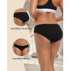 imageINNERSY Womens Underwear Low Rise Cotton Hipster Panties Soft Breathable Ladies Briefs 6PackPure Black
