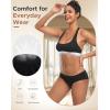 imageINNERSY Womens Underwear Low Rise Cotton Hipster Panties Soft Breathable Ladies Briefs 6PackPure Black