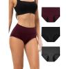 imageINNERSY Period Underwear for Women Heavy Flow High Waist Cotton Leak Proof Menstrual Panties 3PackDark Retro
