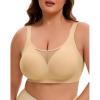 imageINNERSY Womens Plus Size Wireless amp Seamless Supportive Full Coverage Bras Push Up No Underwire Bra for Everyday ComfortNude