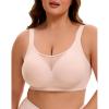 imageINNERSY Womens Plus Size Wireless amp Seamless Supportive Full Coverage Bras Push Up No Underwire Bra for Everyday ComfortPink