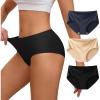 imageINNERSY Womens Seamless Underwear No Show Full Coverage Hipster Panties Stretchy Invisible Briefs 3PackBasic