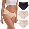 imageINNERSY Womens Seamless Underwear Pearly Sheen Soft Silky Lightweight Hipster PantiesElegant Basics