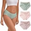 imageINNERSY Womens Seamless Underwear Pearly Sheen Soft Silky Lightweight Hipster PantiesSoft Tones