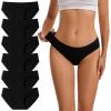 imageINNERSY Womens Underwear Low Rise Cotton Hipster Panties Soft Breathable Ladies Briefs 6PackPure Black