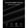 imageINNERSY Womens 4 Inseam Boxers Briefs Cotton Boyshorts Underwear Ladies Panties 3Pack3 Black