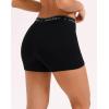 imageINNERSY Womens 4 Inseam Boxers Briefs Cotton Boyshorts Underwear Ladies Panties 3Pack3 Black