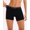imageINNERSY Womens 4 Inseam Boxers Briefs Cotton Boyshorts Underwear Ladies Panties 3Pack3 Black