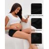 imageINNERSY Womens Maternity Underwear Cotton Under the Bump Pregnancy Postpartum Boyshorts Panties 4PackBlack