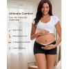 imageINNERSY Womens Maternity Underwear Cotton Under the Bump Pregnancy Postpartum Boyshorts Panties 4PackBlack